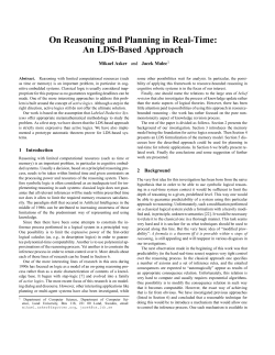 On Reasoning and Planning in Real-Time: An LDS