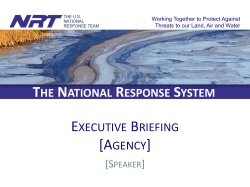 NRS Executive Briefing - National Response Team