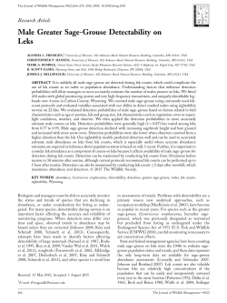 Male greater sage-grouse detectability on leks