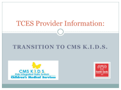 TCES Provider Information