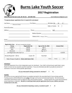 Burns Lake Youth Soccer - Burns Lake Soccer Club