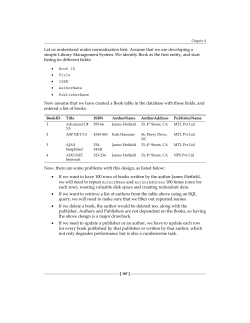 Let us understand under normalization first. Assume that we are