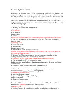 SI Session 09/12/14 Answers Remember to take good notes. I`m not