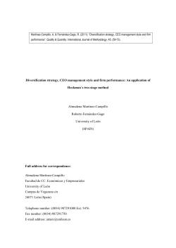 Diversification strategy, CEO management style and firm