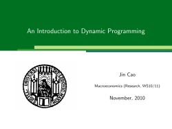 An Introduction to Dynamic Programming