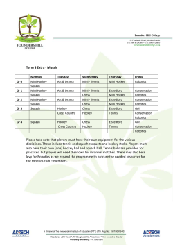 Term 3 Extra - Murals Please take note that players must have their