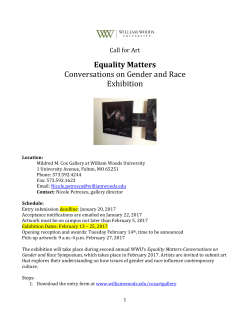 Equality Matters Conversations on Gender and Race Exhibition