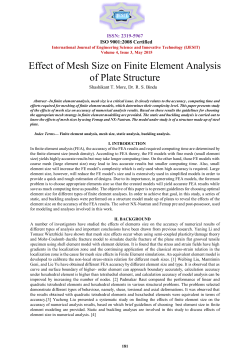 Effect of Mesh Size on Finite Element Analysis of Plate