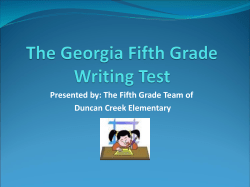 Ideas Score 1 Topic: Teacher for a Day