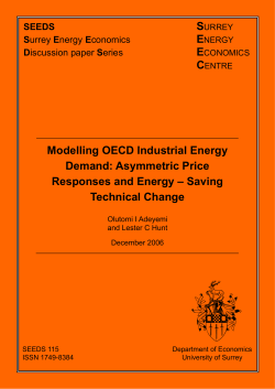 Modelling OECD Industrial Energy Demand: Asymmetric Price