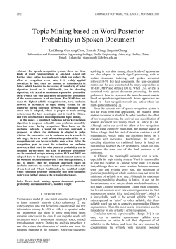 Topic Mining based on Word Posterior Probability in Spoken