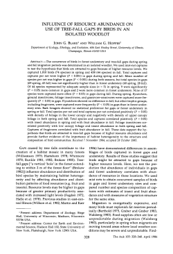 influence of resource abundance on use of tree