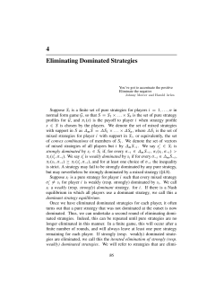 4 Eliminating Dominated Strategies
