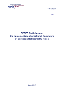BEREC Net Neutrality Guidelines