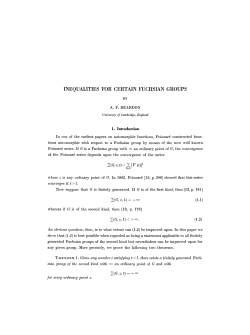Inequalities for certain Fuchsian groups