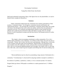 Figure 1. A Conceptual Framework of Identity vs. Bond in Online
