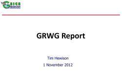 GRWG Report