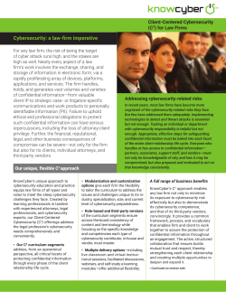 Cybersecurity: a law-firm imperative