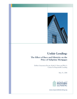 Unfair Lending: The Effect of Race and Ethnicity on the Price of