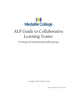 ALP Guide to Collaborative Learning Teams