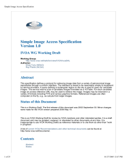 Simple Image Access Specification Version 1.0
