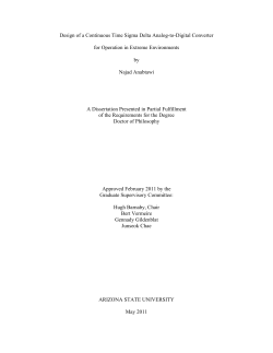 Design of a Continuous Time Sigma Delta Analog-to
