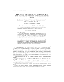 High level excursion set geometry for non