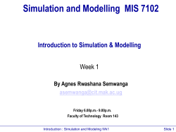 Chapter 1 -- What is Simulation?