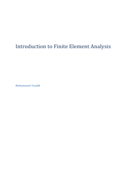 Introduction to the finite element method