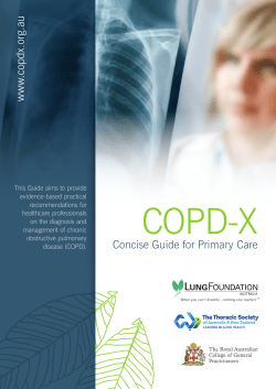 Concise Guide for Primary Care www .copdx.org.au