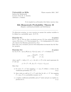 8th Homework Probability Theory II