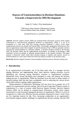 Sources of Unstructuredness in Decision Situations