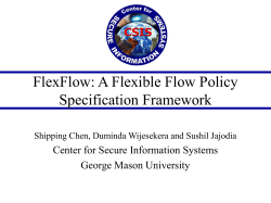 Information Flow Control - GMU CS Department