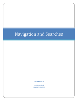 Navigation and Searches - Rice Human Resources