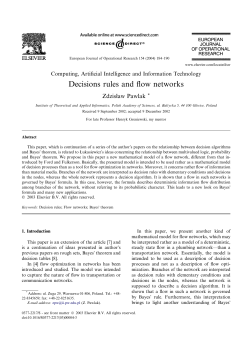 Decisions rules and flow networks