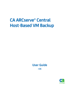 CA ARCserve Central Host-Based VM Backup User Guide