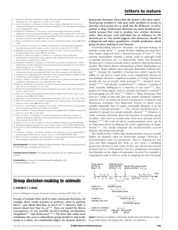 Group decision-making in animals