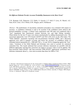 Do Different Methods Provide Accurate Probability Statements in the