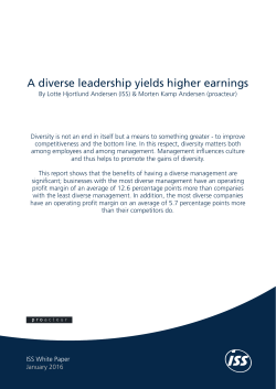 A diverse leadership yields higher earnings