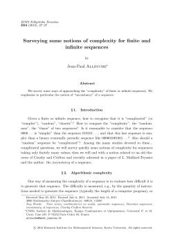 Surveying some notions of complexity for finite and infinite sequences