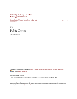 Public Choice - Chicago Unbound