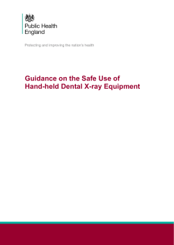 Guidance on the Safe Use of Hand-held Dental X