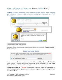 or select from available avatar images