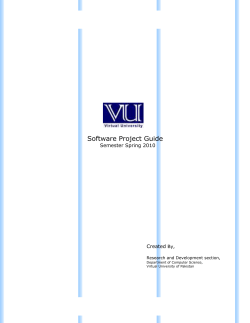 Software Project Guide Page 1 of 11 Software Project Guide