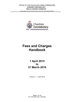Fees and Charges 2008/2009