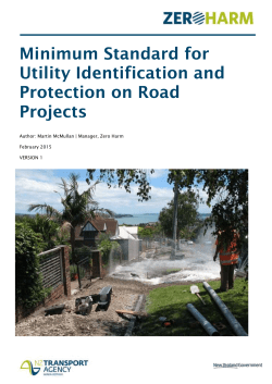 Minimum Standard for Utility Identification and Protection on Road