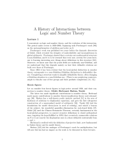 A History of Interactions between Logic and Number Theory