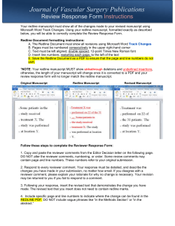 Reviewer Response form