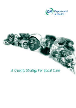 A Quality Strategy For Social Care