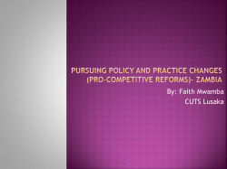 Pursuing policy and practice changes (Pro-competitive